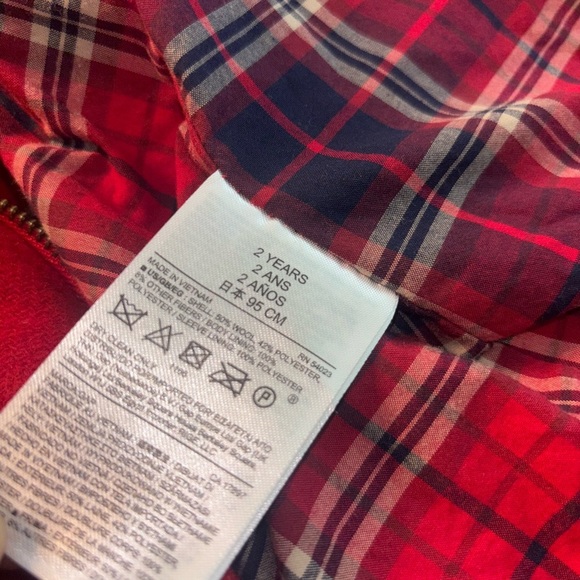 BABY GAP Red Toggle Coat Size 2T - Picture 3 of 5